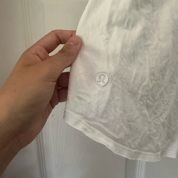 Lululemon Love Tank Pleated Pima Cotton Blend Curved Hem Racerback Top - Size 4 - Picture 5 of 5